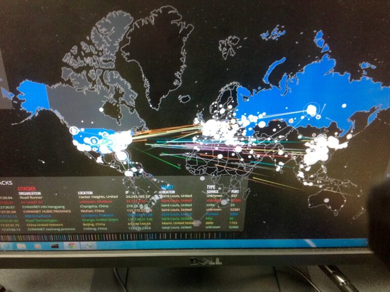 Mapas de ciberataque en tiempo real